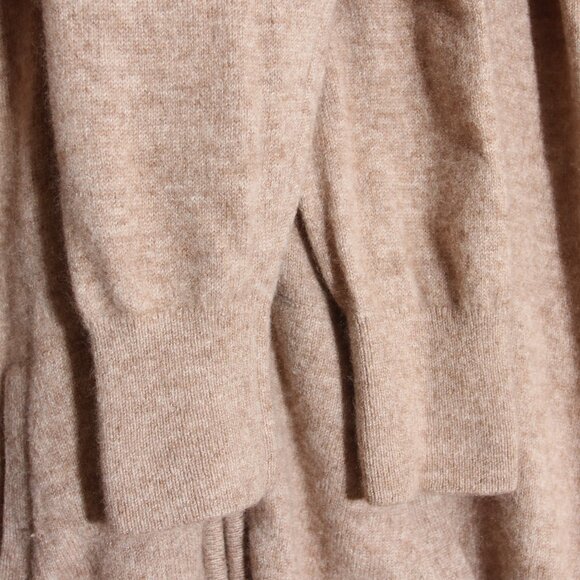 Quince 100% Mongolian Cashmere Full-Zip Hoodie Sweater Oatmeal Tan Size Small - Picture 9 of 16
